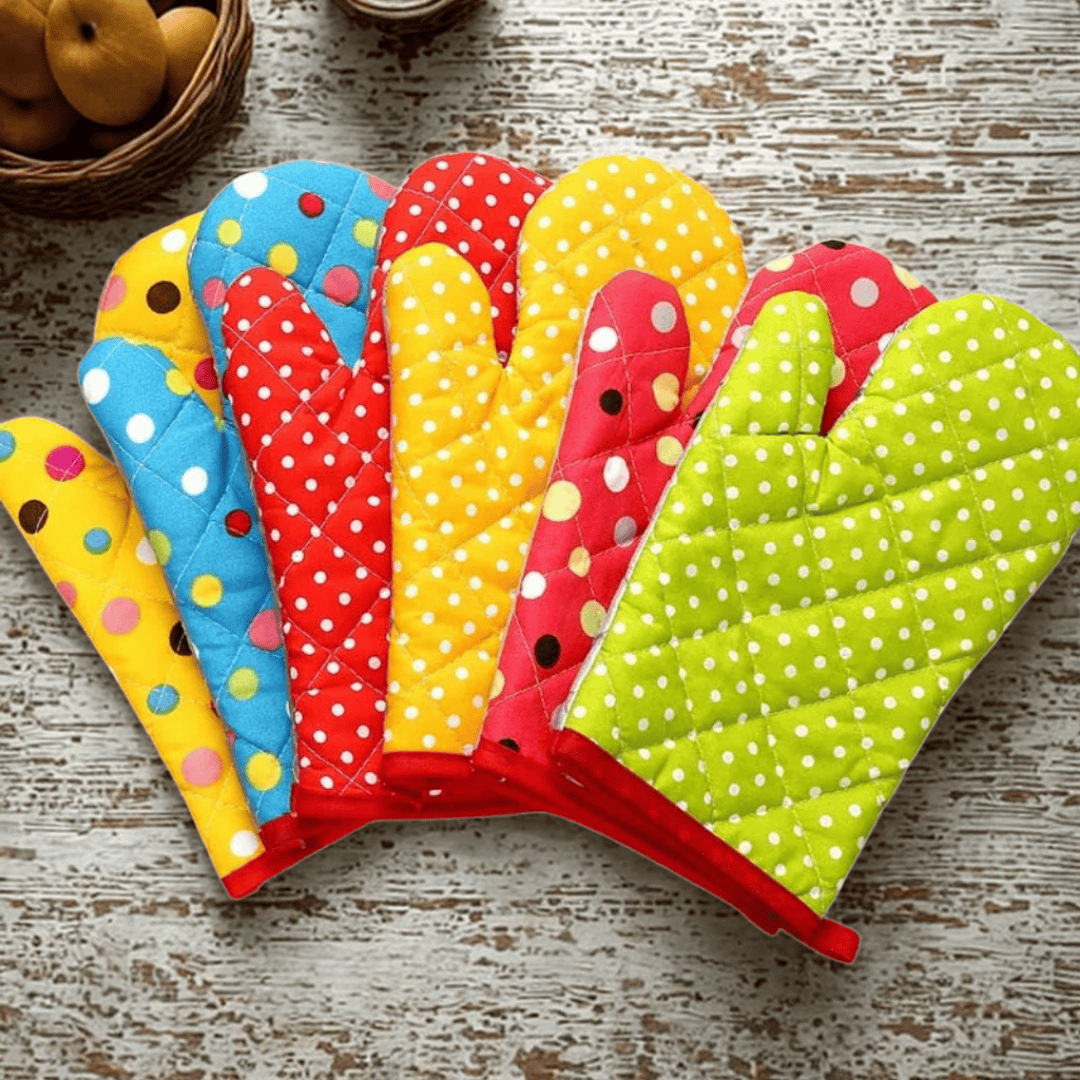 Gants de cuisine | CookiDots Rouge - Gros pois