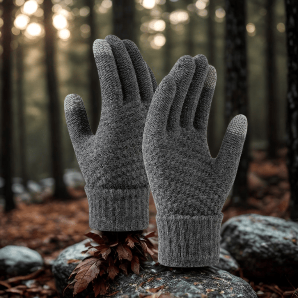 Gants en laine <br> WarmTouch Gris foncé