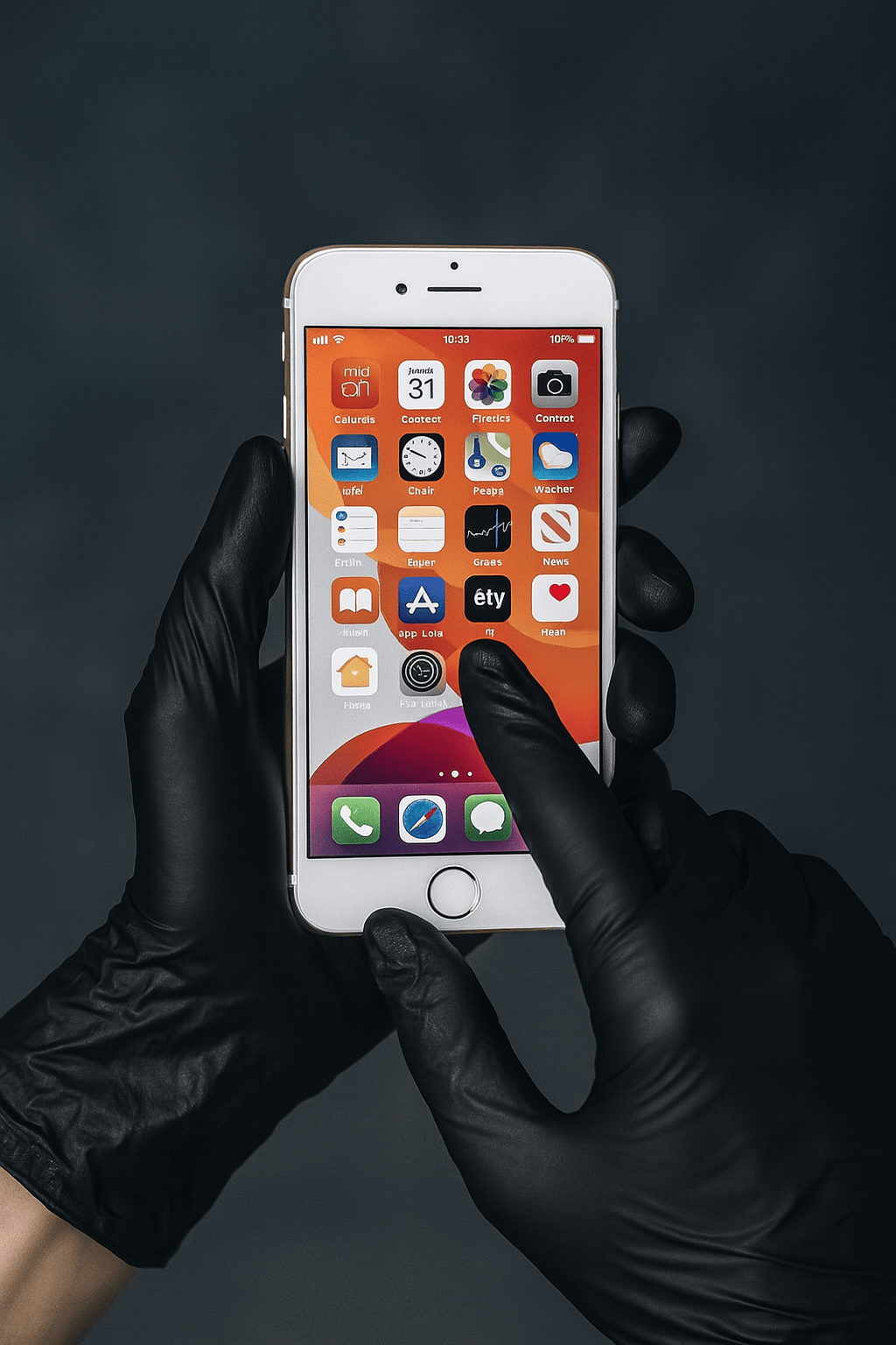 Gants en nitrile fins noirs