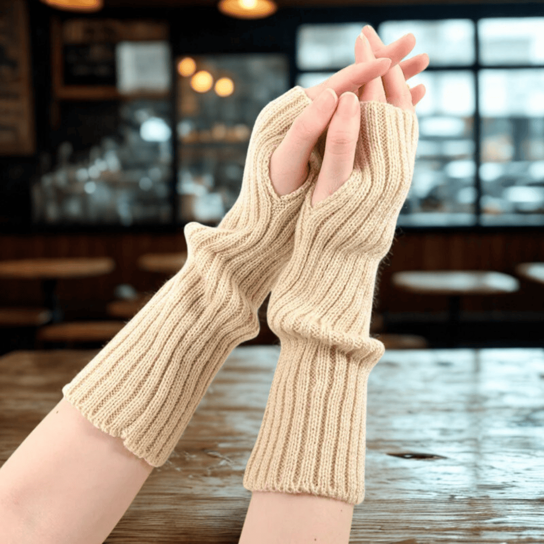Mitaines femme | Lunéa Knit Beige / TU (longue)