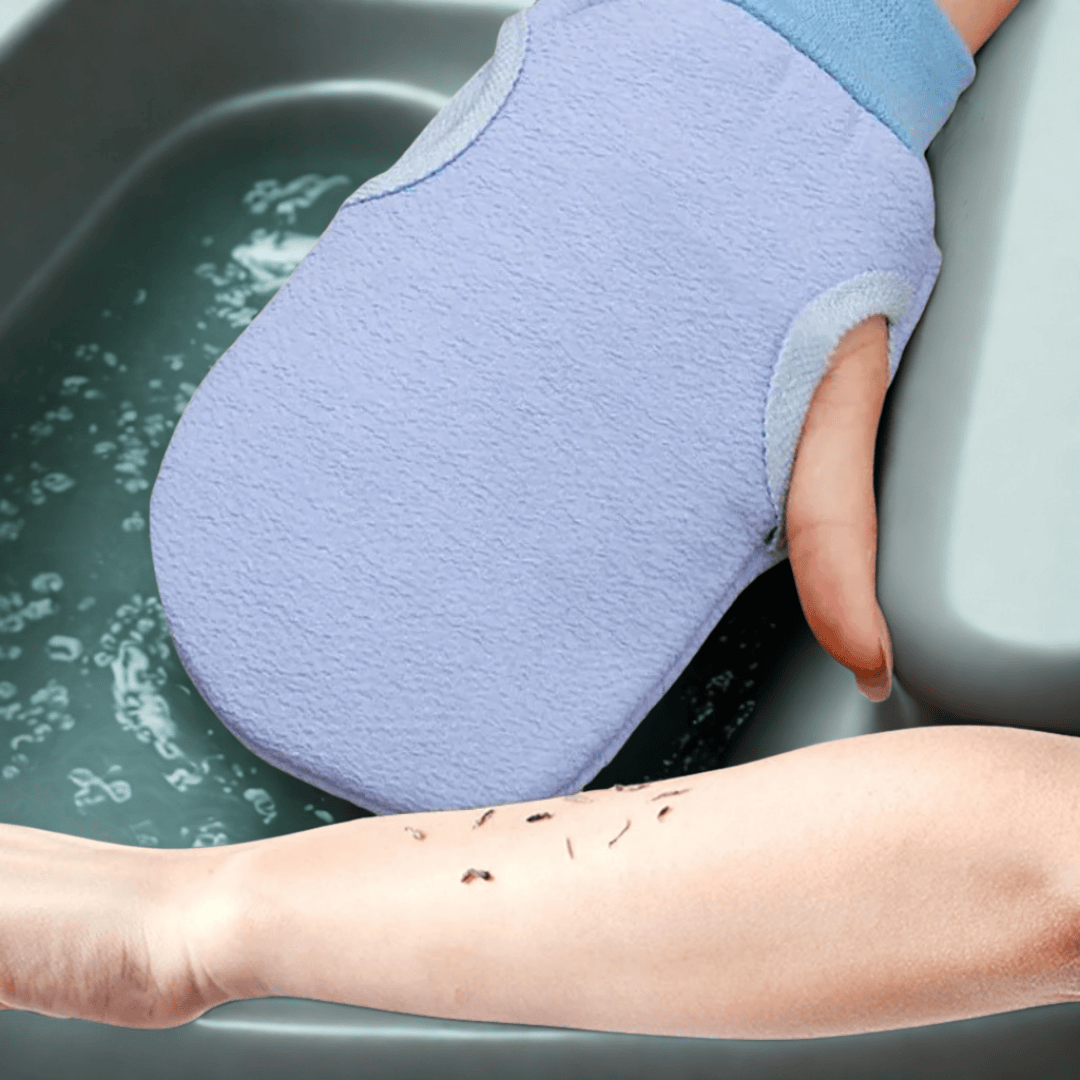 Gant exfoliant | DermaGlow Bleu