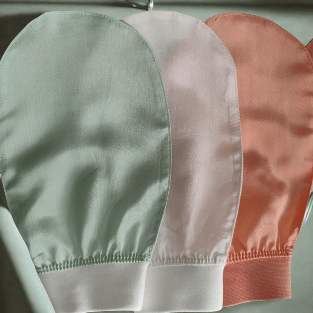 Gant exfoliant | SilkGlow Care Blanc - Camel