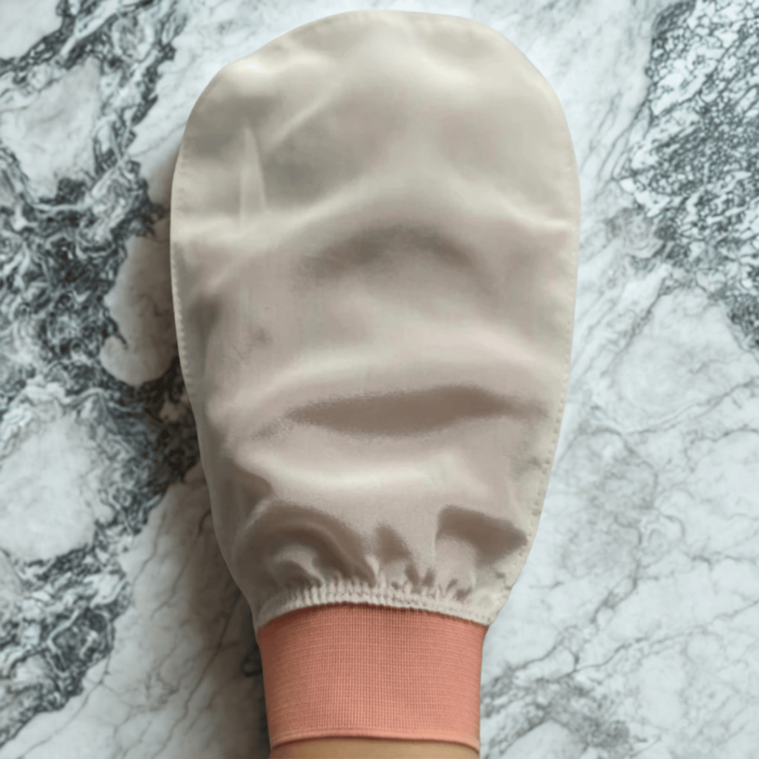 Gant exfoliant | SilkGlow Care Blanc - Rose