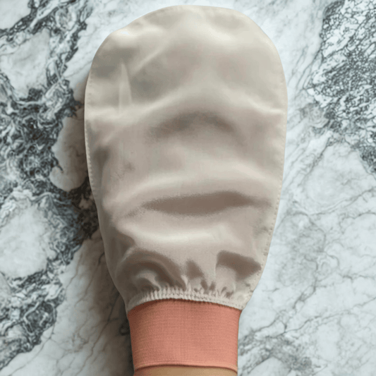 Gant exfoliant | SilkGlow Care Blanc - Rose