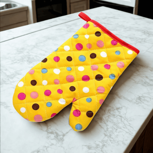 Gants de cuisine | CookiDots Jaune - Gros pois