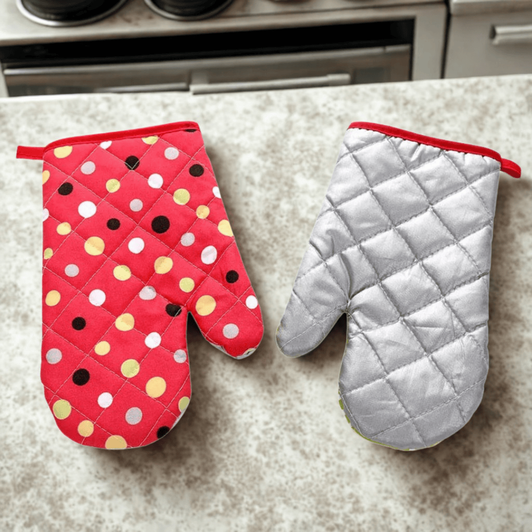 Gants de cuisine | CookiDots Rouge - Gros pois