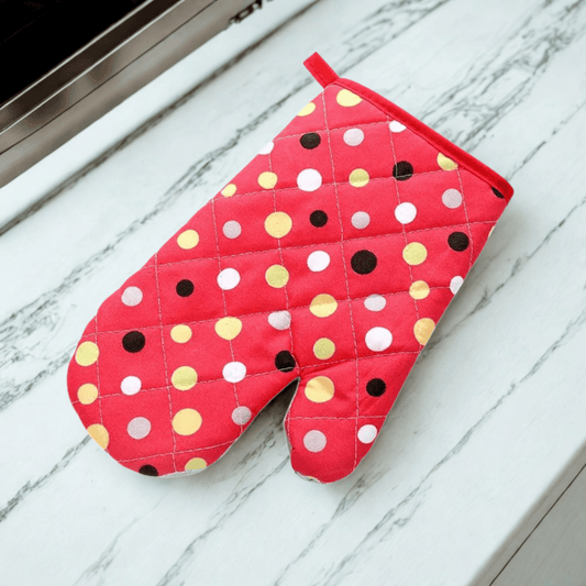 Gants de cuisine | CookiDots Rouge - Gros pois