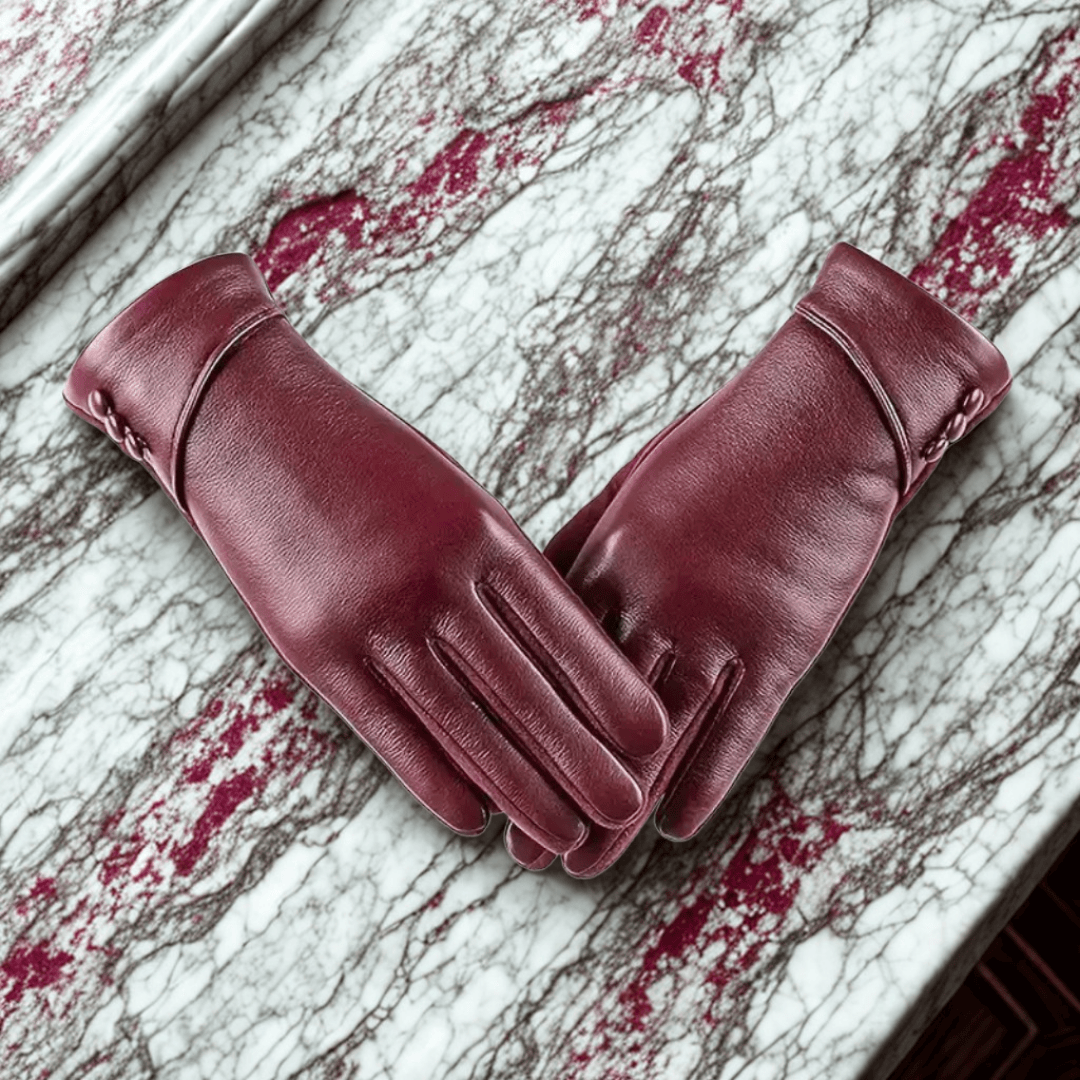 Gants en cuir | Valmoré Bordeaux