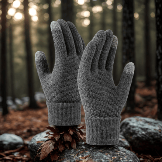 Gants en laine <br> WarmTouch Gris foncé