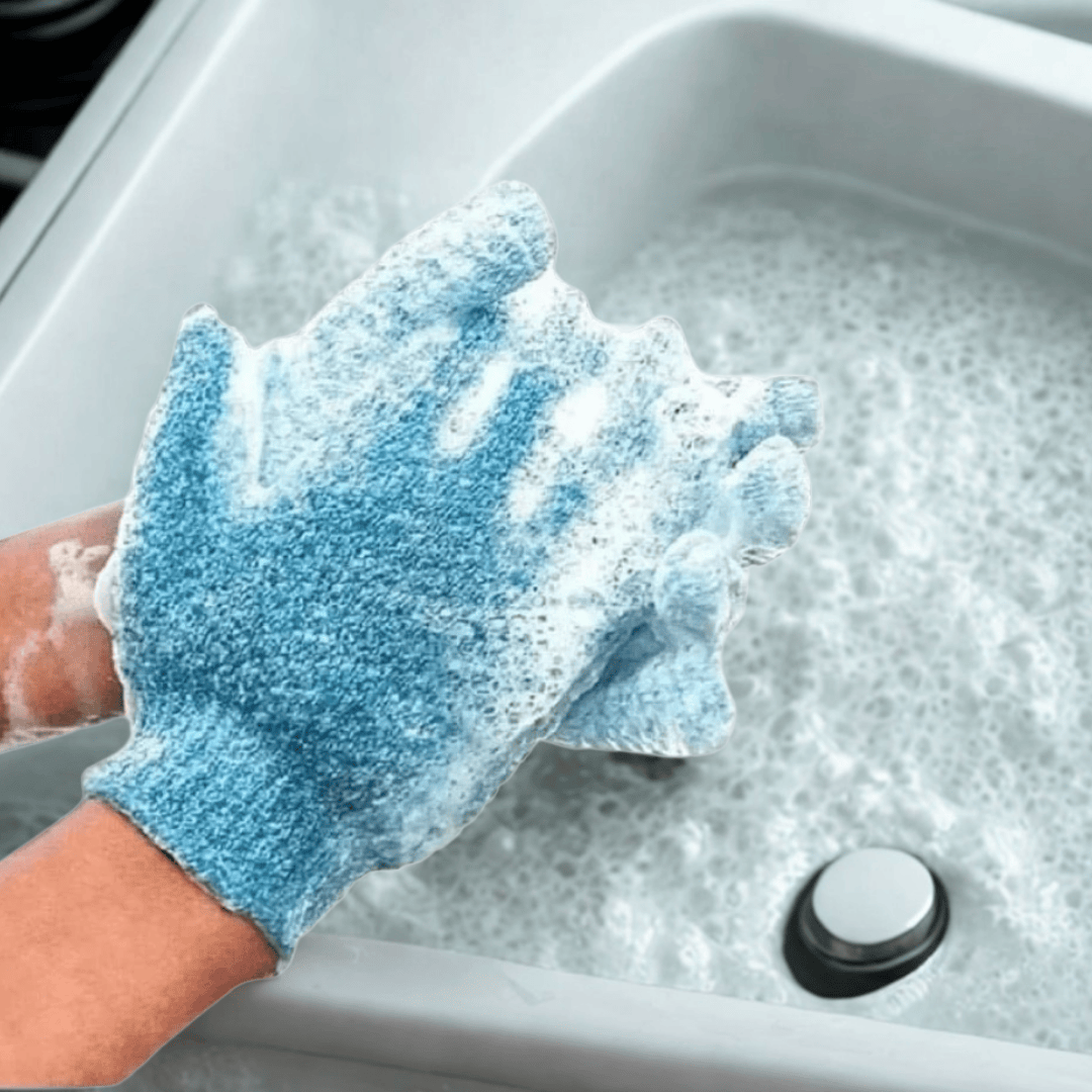 Gants exfoliants | PureTouch Glow Bleu - 2 pièces