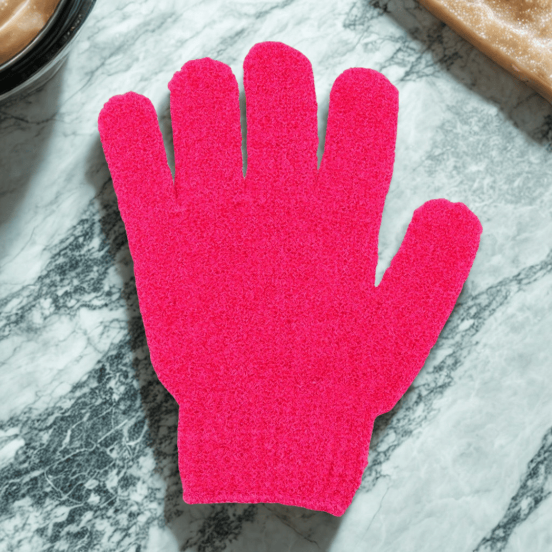 Gants exfoliants | PureTouch Glow Rose/Rouge - 1 pièce