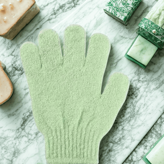 Gants exfoliants | PureTouch Glow Vert - 2 pièces