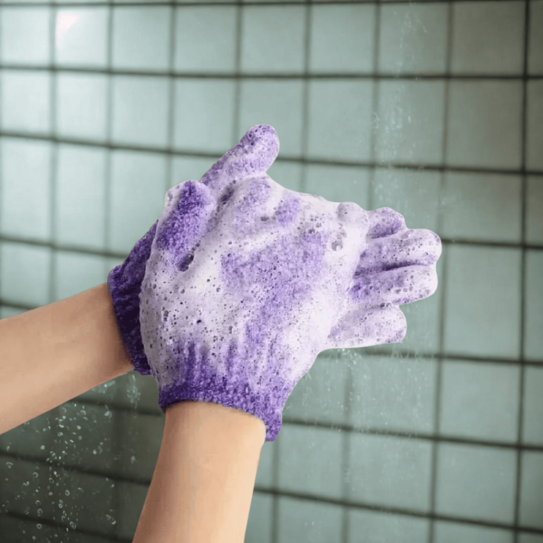 Gants exfoliants | PureTouch Glow Violet - 1 pièce