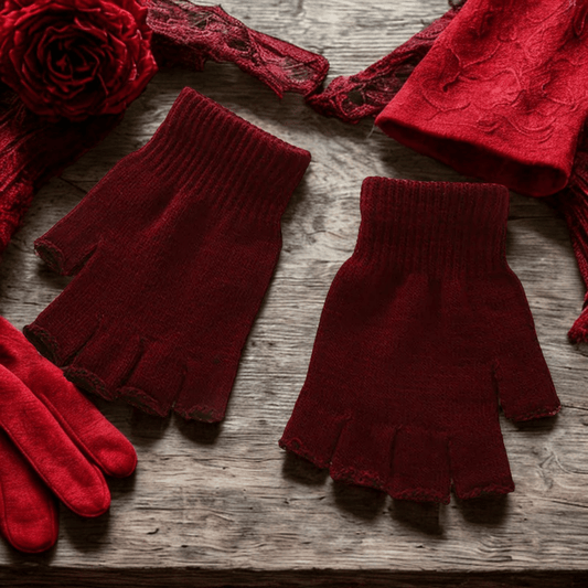 Mitaines en laine | WoolEase Bordeaux