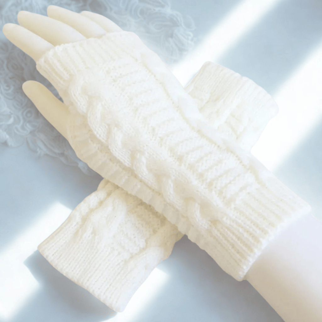 Mitaines femme | KnitCharm Beige