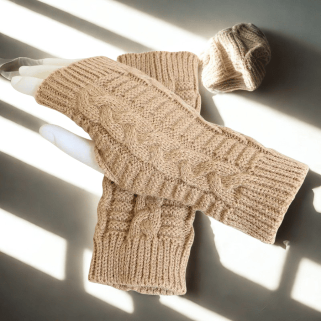 Mitaines femme | KnitCharm Kaki