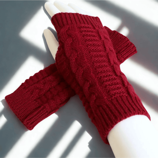 Mitaines femme | KnitCharm Rouge