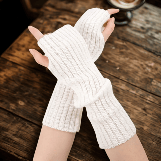 Mitaines femme | Lunéa Knit Blanc / TU (longue)