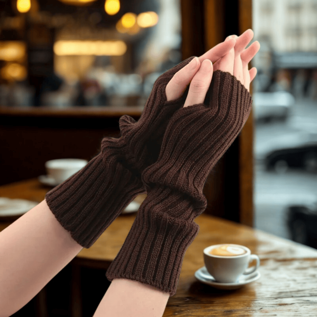Mitaines femme | Lunéa Knit Marron / TU (longue)
