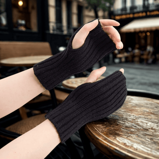 Mitaines femme | Lunéa Knit Noir / 20 cm