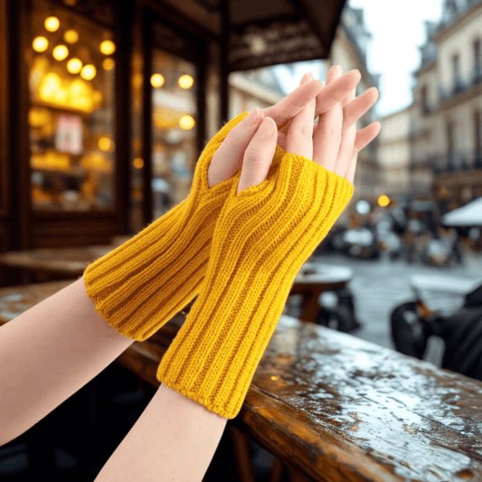 Mitaines femme | Lunéa Knit Orange / 20 cm