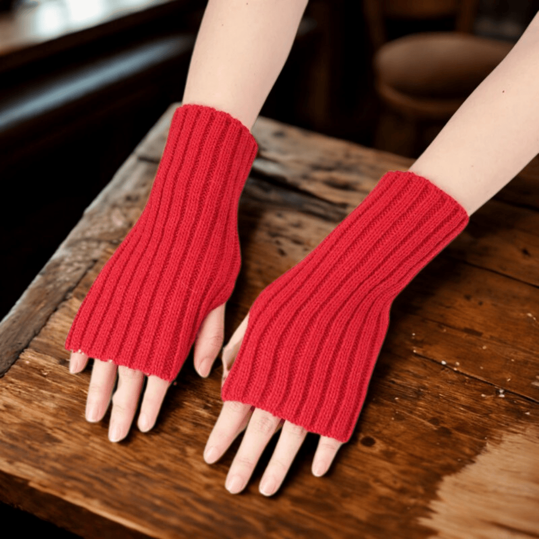Mitaines femme | Lunéa Knit Rouge / 20 cm