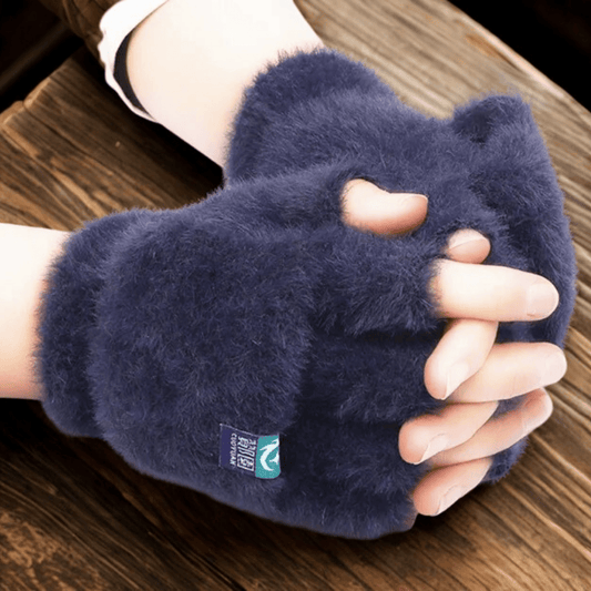 Mitaines femme | Veloursia Bleu marine / TU