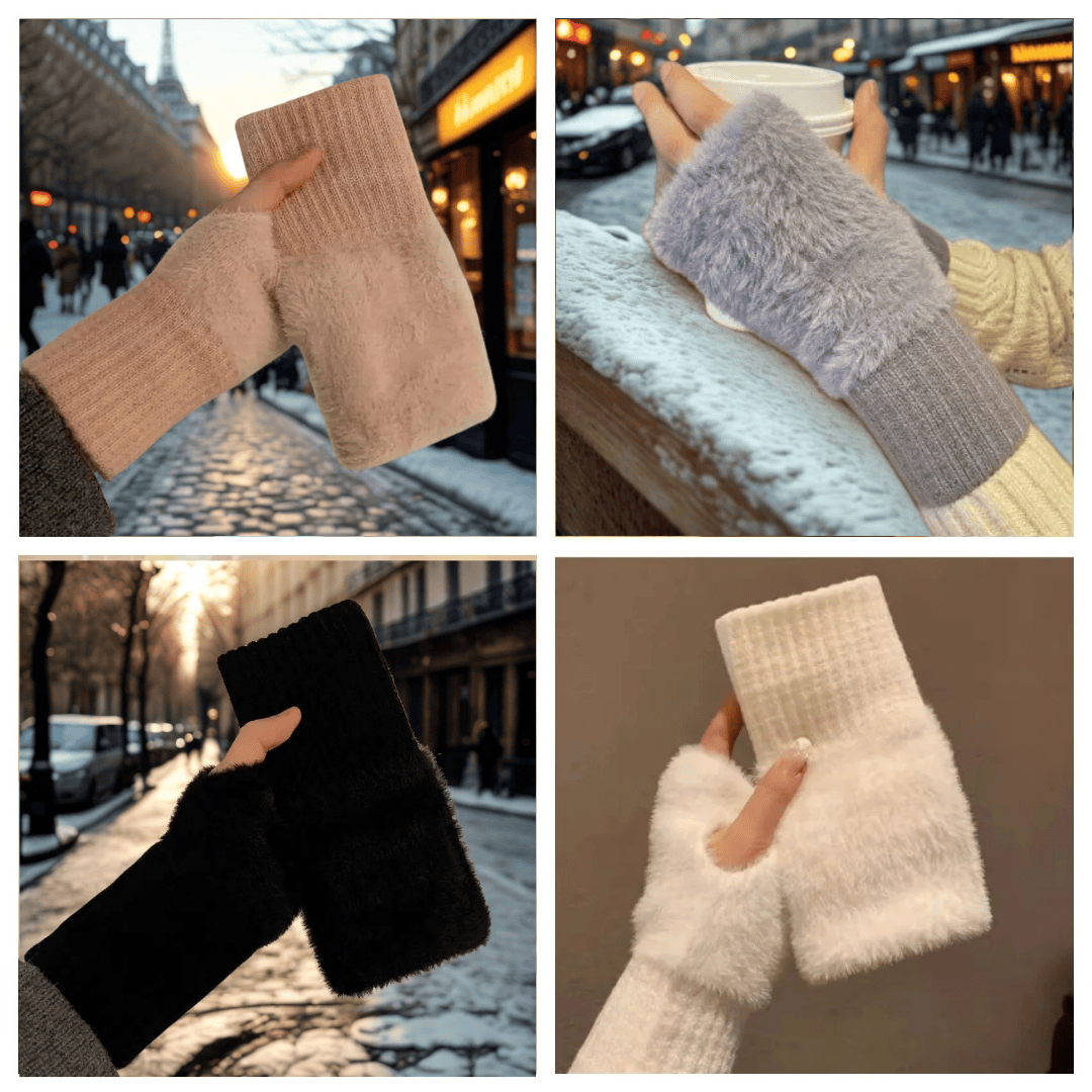 Mitaines femme | Veloursia Noir / TU
